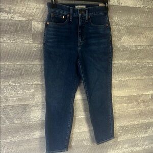 Madewell Classic Blue The Momjean Women's Jeans 27P